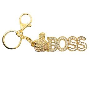 NWT Purse charm Keychain Boss in Crystal